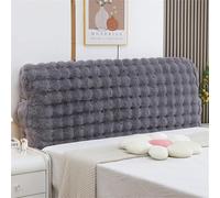Hearda Solid Color Elastic Bed Headboard Cover, All-inclusive Universal Dustproof Protector Cover, Soft Fluffy Headboard Slipcover Edge Bed Head Cover For Bedroom Decor (220cm,Gray)