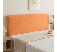 Hearda Solid Color Jacquard Elastic Bed Headboard Cover, All-inclusive Dustproof Protector Cover, Soft Universal Headboard Slipcover Washable Bed Head Cover For Bedroom Decor (Orange,150cm)