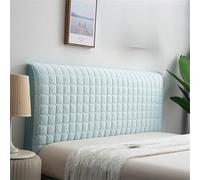 Hearda Solid Color Plaid All-inclusive Dustproof Protector Cover, Elastic Bed Headboard Cover, Velvet Headboard Slipcover Single/Double/King Size Head Cover For Bedroom Decor (Light Blue,180cm)