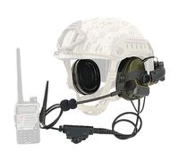 HEARFALCOM Tactical Headset COMAT III Tactical Helmet ARC Rail Adapter Non-Military Version Noise-Cooling Pick-UP Shooting Headset with V2 U94 PTT for Hunting Airgun Sports (FG)