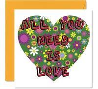 Hearfelt Valentines Card for Husband Wife Boyfriend Girlfriend - Fab Love - Wedding Anniversary Valentine's Day Card for Women Men Her Him 145mm Greeting Cards Fiance Fiancee