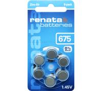 Hearing Aid Batteries 675 Silver Oxide 6-Pack Long Life Medical 6pcs Sealed Pack