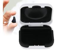 Hearing Aid Case, Hearing Aid Protection Storage Box with Built in High Elastic Silicone Air Cushion Ball to Prevent The Hearing Aid from Broken,2.6 X 2.6 X 1inch