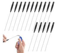 Hearing Aid Cleaning Brush,15pcs Multifunctional Hearing Aid Cleaning Wire,Hearings Aids Cleanings Kits for Sound Tubes in Cleanings Hearings Aids Remove Impurities (Black)
