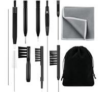 Hearing Aid Cleaning Kit, 12-Piece Professional Tool Set with Wax Loops, Magnet, Velvet Bag (1 Set)