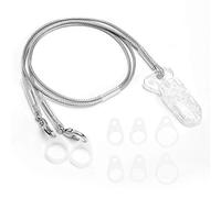 Hearing Aid Clips, Hearing Aid Tether Hearing Aids Clip Holder Prevent Falling Off Lost Hearing Aids Fixation Lanyard Clip for Seniors Transparent Hear Aid Accessories Chains Hearing Aid Protection