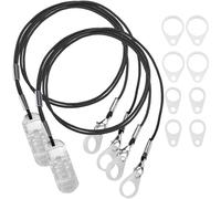 Hearing Aid Clips - Protective Holder with Anti Lost Lanyard Cord - Rope with Loops and Clip and Security Clip Ideal for Behind The Ear Hearing Aids and Personal Sound Amplifiers, (Pack of 2)