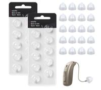Hearing Aid Domes, 20 Pcs 8mm Domes Double Vent Hearing Aid Dome Silicone Ear Tips Hear Aids Accessories Compatible with Oticon Minifit