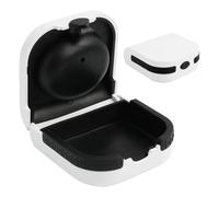 Hearing Aid Protective Box, Mini Portable Earing Aids Case, Built in High Elastic Silicone Air Cushion Ball Protects The Hearing Aid from Broken, for Most Hear Aids (White)