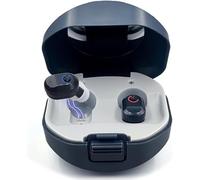 Hearing Aid, Rechargeable Sound Amplifier, Mini Invisible Digital Device with Adjustable Volume, Batteries Storage Case, Premium Quality Hearing Assistance for Adults