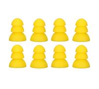 Hearing Aid Silicone Hearing Aid Domes, 8pcs Small Close Hearing Aid Ear Tips 3 Layer Soft Replacement BTE ITE Pocket Hearing Aids Earplug Domes for Hearing Resound Accessories(Yellow)