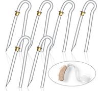 Hearing Aid Tubes Preformed BTE Earmold Tubing 3.5 x 2 mm Hearing Aid Replacement Tube with Gold Lock Hearing Amplifiers Ear Tubes for Hearing Aids(6 Pieces)
