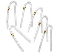 Hearing Aid Tubes - Size #13 Preformed BTE Earmold Tubing - (Pack of 6) 3.5 x 2mm with Gold Tube Lock Replacement Tube - Flexible Medium Wall Tubes Compatible with Most Hearing Aid Brands