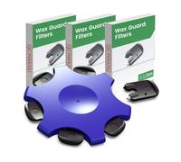 Hearing Aid Wax Guard Filters Compatible with MiniFit ProWax Receivers Blue Replacement Stop Earwax Protection Inserts for Receiver Sound Port Hearing Aid Maintenance Cleaning Kit 3 Packs 18 Filters