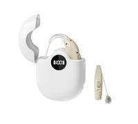 Hearing Amplifier for Seniors, Rechargeable Digital Sound Amplifier Devices with Charging Case, Easy-to-Use & Noise Reduction, Clear Audio, 25Hrs Battery Life for Elderly Women & Men - Pair