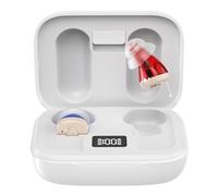 Hearing Amplifier for Seniors with Crystal Sound, Digital In-the-Ear Discreet & Comfortable Fit Hearing Amplifier with Intelligent Noise Reduction, One Button Control, Lasts Up to 100 Hours (White)