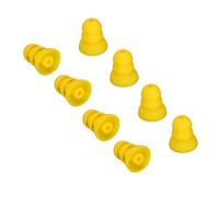 Hearing Domes Soft Silicone Replacement Ear Tips 8pcs 3 Layer Hearing Aid Earplug Domes for BTE and ITE Pocket Hearing Aids(Yellow)