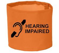 HEARING IMPAIRED Armband 5Colours 2 Lengths 18" x 4" and 22" x 4" (Orange, 18" x 4")
