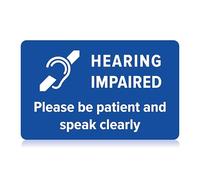 Hearing Impaired - I`m Deaf & Lip Read Medical Card with Writable Panel and Patterned Lanyard, Hearing Impaired - I`m Deaf & Lip Read Emergency Contact Card (Hearing Impaired)