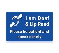 Hearing Impaired - I`m Deaf & Lip Read Medical Card with Writable Panel and Patterned Lanyard, Hearing Impaired - I`m Deaf & Lip Read Emergency Contact Card (I`m Deaf & Lip Read)