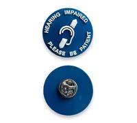 Hearing Impaired - Please Be Patient - 3D Visual Alert Pin for Deaf and Hard of Hearing Individuals