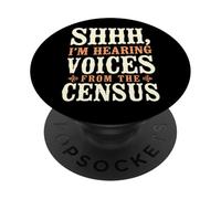 Hearing Voices From The Census Genealogist Humor PopSockets Adhesive PopGrip
