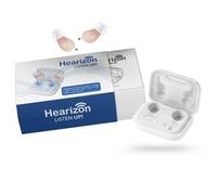 Hearizon Sound Amplifiers - Rechargeable Digital In-Ear Device with Adaptive Sound Boost - 20 Hour Battery - Nearly Invisible Hearing Amplification Buds for Adults & Seniors - By Hearizon Hearing