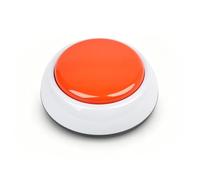 Hearkent Talking Clock, English & Spanish, Big Button Tell Time Date,Orange | For Visually Impaired Blind Elderly, 3 Alarms, Hourly Chime, 5 Volumes Clear Sound, Tap-to-Speak Time, Easy to Use