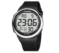 Hearkent Waterproof 8 Vibrating Alarms Watch Medicine Pill Reminders Watch for Elderly Seniors LCD Large Numbers with Backlight (Silver)