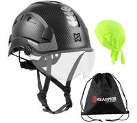 HEARMOR Industrial Helmet for Working at Heights, Adult Construction Helmet Passed EN12492 Certification, EN397 Shock Absorption and Penetration Resistance Test, with Clear or Tinted Visor