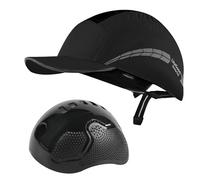 HEARMOR Lightweight Bump Cap with Reflective Stripes, Breathable Baseball Cap Style, Head Protection Hard Hat for Men and Women, Black