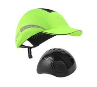 HEARMOR Liteguard Bump Cap, Lightweight Breathable Baseball Style, Reflective Stripes, Meets EN 812:2012 Standard, Unisex-Adults, Lime