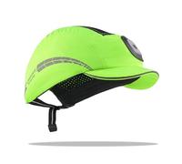 HEARMOR Safety Bump Cap with LED Lighting, USB Rechargeable Headlamp, Baseball Cap Style, Lightweight Breathable Hard Hat for Men and Women, Lime