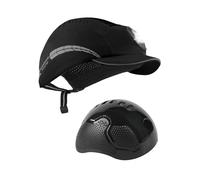 HEARMOR Safety Bump Cap with LED Lighting, USB Rechargeable Headlamp, Baseball Cap Style, Lightweight Breathable Hard Hat for Men and Women, Black