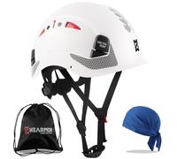 HEARMOR Safety Hard Hat ANSI Z89.1 & EN397 Certified, Adjustable ABS Construction Helmet with 6-Point Ratchet Suspension, Breathable Cooling Liner & Carry Bag - Lightweight Durable Head Protection