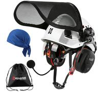 HEARMOR VOLTEK Forestry Safety Helmet Set, ABS Hard Hat with Bluetooth 5.3 Shield LD HM Ear Defenders, Full Head, Eye, Face & Hearing Protection, Shockproof Comfort Vented Design