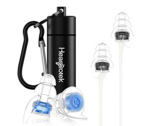 Hearprotek Concert Ear Plugs, 2 Pairs High Fidelity Noise Reduction Music Earplugs Hearing Protection for Festival Rave Music Musicians Motorbike DJ Drums Percussion Autism