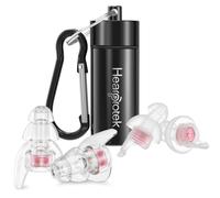 Hearprotek Ear Plugs for Concerts,2 Pairs High Fidelity Earplugs 20dB-Pink | Reusable Silicone Noise Reduction Music Ear Plugs, Ear Protection for Festivals, Raves, Musicians, DJs & Live Music, 2 Sizes