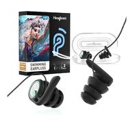 Hearprotek Swimming Ear Plugs Adults, 2 Pairs Reusable Silicone Waterproof Ear Plugs for Water Protection, Swimming, Surfing, Shower