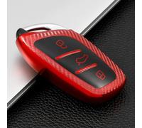 HEARSO Carbon Fiber TPU Key Cover Case, for MG4 MG5 MG6 MG ZS EV HS EHS ZX GT for Roewe RX3 RX8 ERX5 RX5 I6 I5 Keyring Shell KeyChain Holder