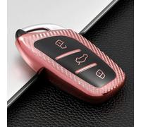 HEARSO Carbon Fiber TPU Key Cover Case, for MG4 MG5 MG6 MG ZS EV HS EHS ZX GT for Roewe RX3 RX8 ERX5 RX5 I6 I5 Keyring Shell KeyChain Holder