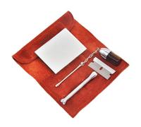 HEARSO Tobacco Kit,Leather Pouch Metal Spoon Glass Bottle Snuff Pot And More Powder Dispenser Tobacco Bag Tube Box Snorting Kit Compact And Portable For Tobacco Lovers