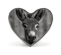 Heart A Donkey Pattern Brooch Classic Mini Pin 1 Inch Aluminum Alloy Lapel Pin Personalized Button Badge for Backpack Hat Suit Jacket Clothing Decoration
