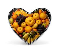 Heart A Lot of Fruit Brooch Classic Mini Pin 1 Inch Aluminum Alloy Lapel Pin Personalized Button Badge for Backpack Hat Suit Jacket Clothing Decoration