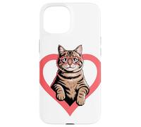 Heart American Bobtail Glasses Case for iPhone 15