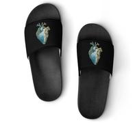 Heart Anatomy Ocean Beach Shower Shoes Slippers Slides 37 (235mm)