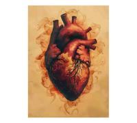 Heart Anatomy Vessel 1000pcs Mini Puzzle For Adults Challenging | 52x38cm Cardboard Living Room Decor Durable Structure Birthday Gift Anxiety Relief