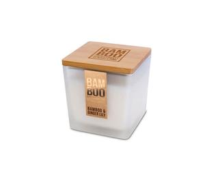 Heart and Home Bamboo & Ginger Lily Large Soy Candle - 40 Hours Burn - Crackling Wick