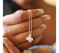 Heart and Moonstone Pendant Necklace in Silver lisa angel Silver One Size