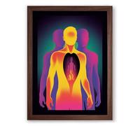 Heart and Soul Modern Framed Wall Art Print A3 (42×29.7cm) Walnut, Wall Decor for Living Room, Bedroom, Office & Home, Ready to Hang, Art Gift